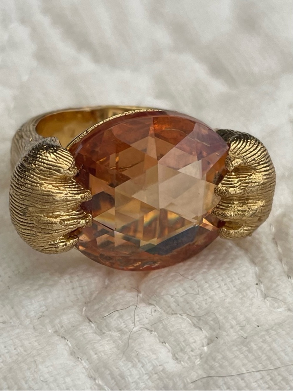 kate spade House Cat Double Paw Cocktail Ring